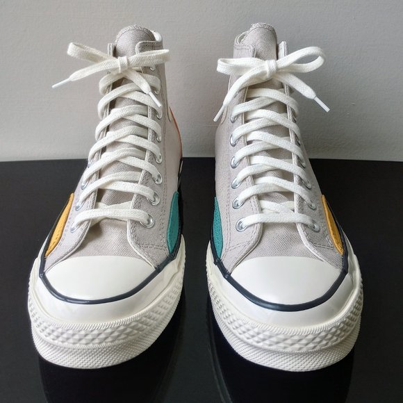 Converse Men's Chuck 70 Color Block in Nice Looking String/Algae Coast/Orange - Picture 3 of 12